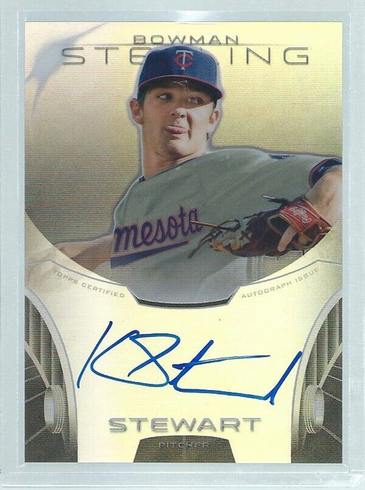 KOHL STEWART 2013 BOWMAN STERLING ON CARD AUTO PROSPECT REFRACTOR #D /150