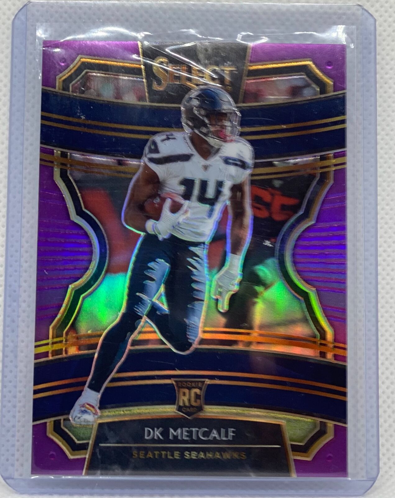 DK METCALF 2019 PANINI SELECT PURPLE PRIZM ROOKIE RC #D 44/75