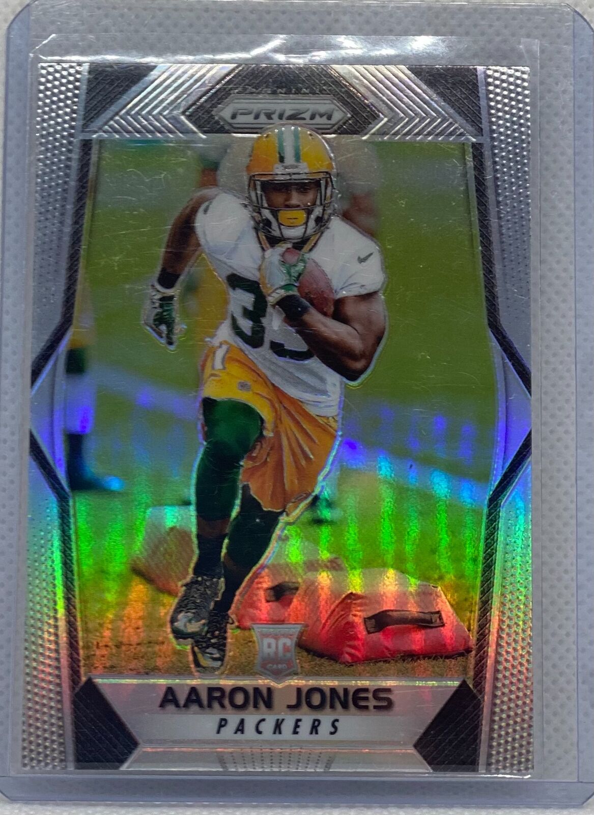 AARON JONES 2017 PANINI PRIZM SILVER PRIZM RC #288