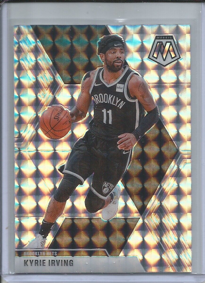 KYRIE IRVING 2019-20 PANINI MOSAIC SILVER WAVE PRIZM NETS #11