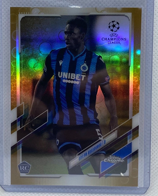 ODILON KOSSOUNOU 2020-21 TOPPS CHROME CHAMPIONS GOLD BUBBLES REFRACTOR RC #11