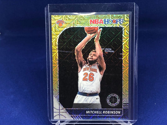 MITCHELL ROBINSON 2019-20 PANINI HOOPS PREMIUM STOCK GOLD PRIZM #D 4/10
