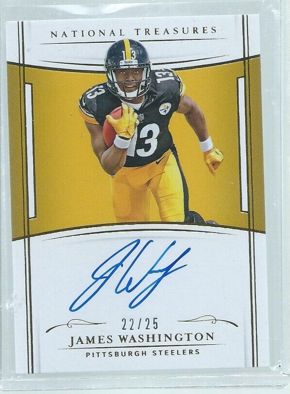 JAMES WASHINGTON 2018 PANINI NATIONAL TREASURES ON-CARD AUTO RC #D 22/25