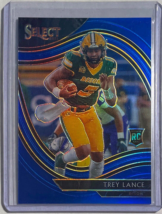 TREY LANCE 2021 CHRONICLES SELECT DRAFT PICKS BLUE PRIZM ROOKIE RC #D 80/99