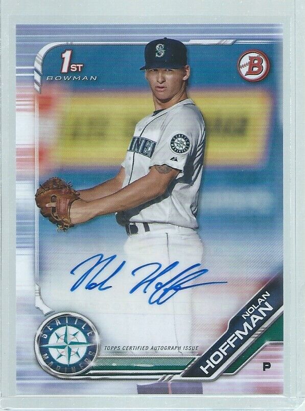 NOLAN HOFFMAN 2019 BOWMAN 1ST AUTO PROSPECT