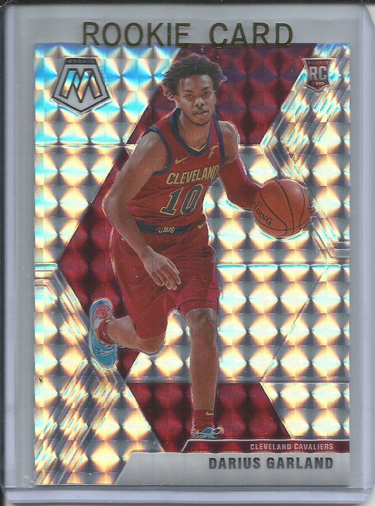 DARIUS GARLAND 2019-20 PANINI MOSAIC SILVER WAVE PRIZM ROOKIE RC CAVALIERS #249