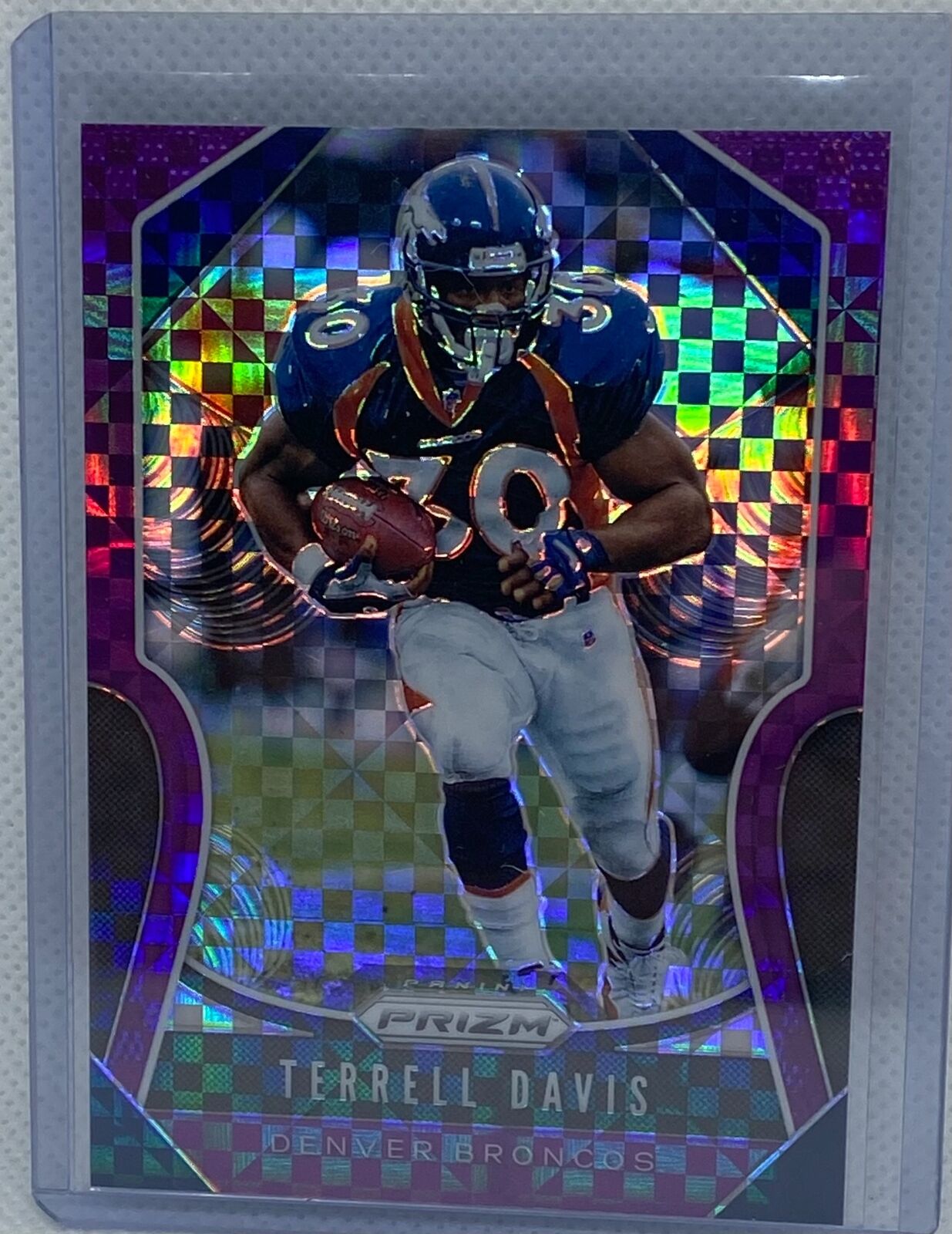 TERRELL DAVIS 2019 PANINI PRIZM PURPLE POWER PRIZM #D 37/49