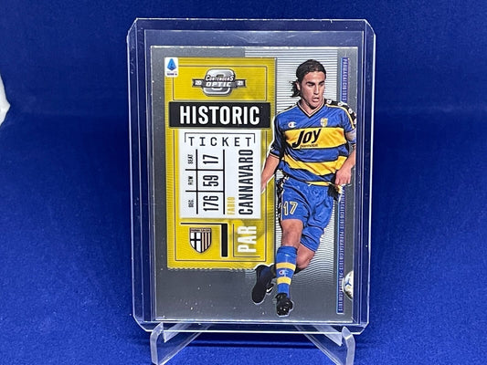 FABIO CANNAVARO 2020-21 PANINI CHRONICLES CONTENDERS OPTIC HISTORIC TICKET # 3