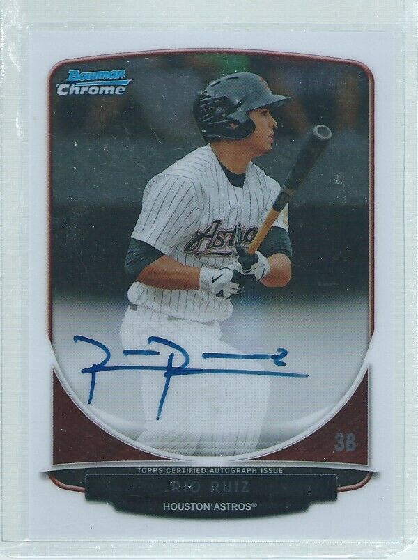RIO RUIZ 2013 BOWMAN CHROME ON CARD AUTO PROSPECT