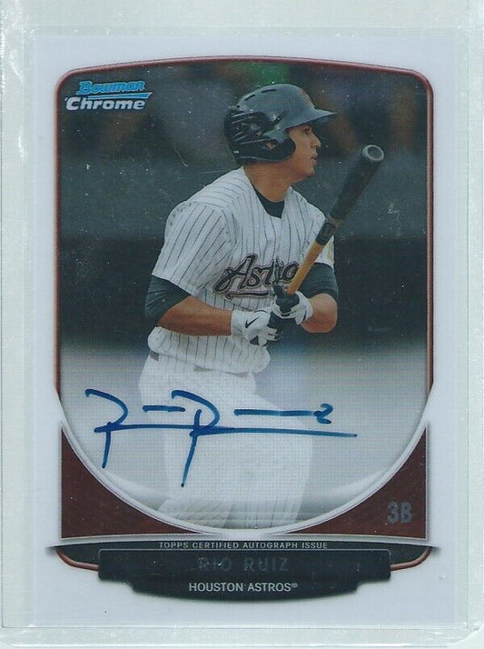 RIO RUIZ 2013 BOWMAN CHROME ON CARD AUTO PROSPECT