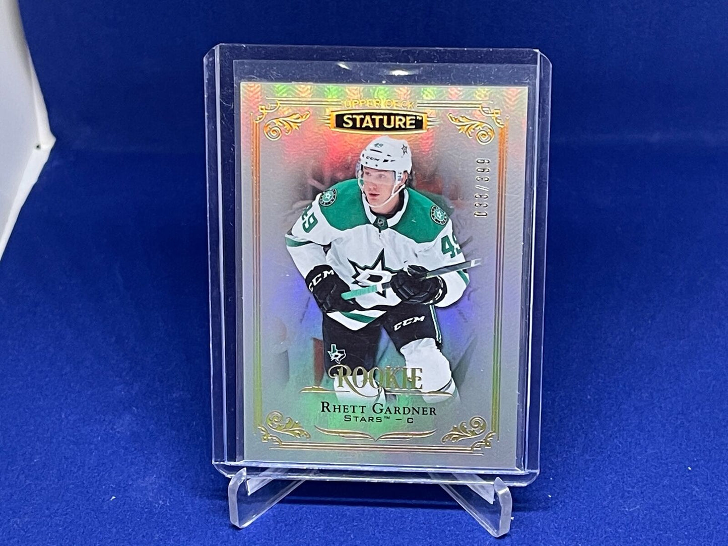 RHETT GARDNER 2019-20 UPPER DECK STATURE ROOKIE RC #D 33/399