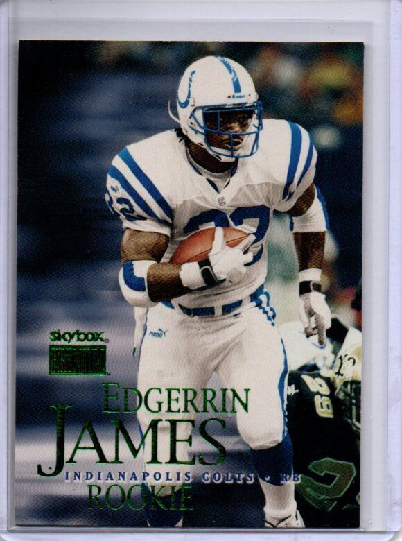 EDGERRIN JAMES 1999 FLEER SKYBOX PREMIUM GREEN SSP SHORT PRINT ROOKIE RC #222