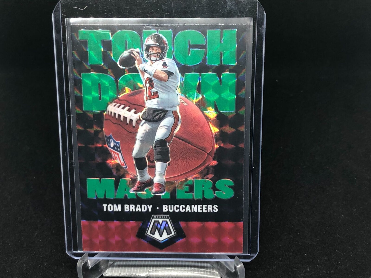 TOM BRADY 2020 PANINI MOSAIC TOUCHDOWN MASTERS GREEN PRIZM
