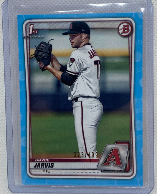 BRYCE JARVIS 2020 TOPPS 1ST BOWMAN PROSPECT SKY BLUE #D 373/499