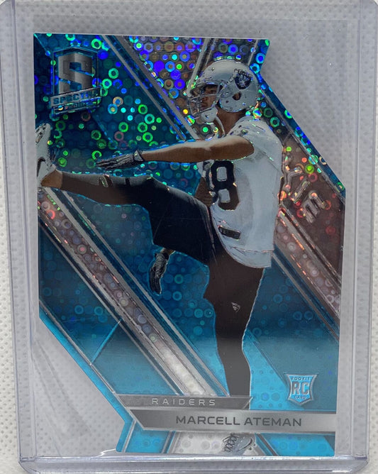 MARCELL ATEMAN 2018 PANINI SPECTRA NEON BLUE DIE CUT PRIZM ROOKIE RC #D 32/35