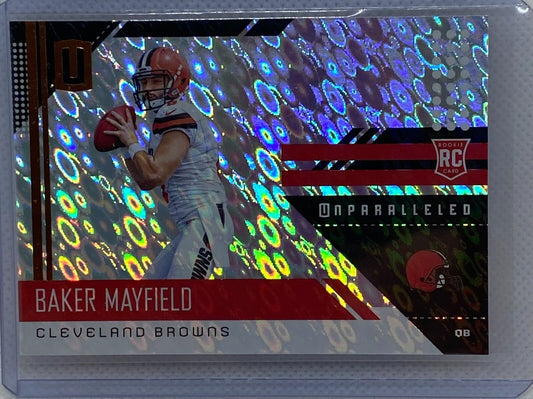 BAKER MAYFIELD 2018 PANINI UNPARALLELED ROOKIE FLIGHT RC #208