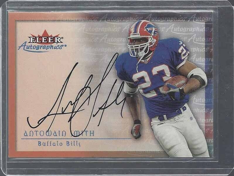 ANTOWAIN SMITH 2000 SKYBOX AUTOGRAPHICS BILLS ON CARD AUTO
