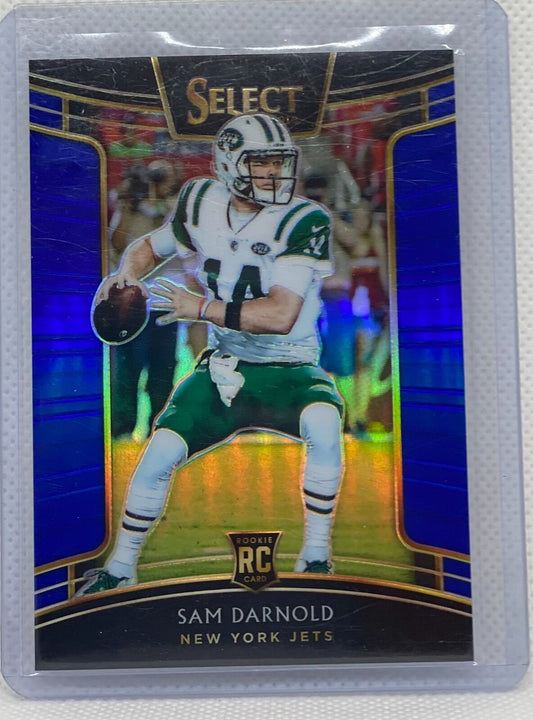 SAM DARNOLD 2018 PANINI SELECT BLUE PRIZM ROOKIE RC #D 117/175