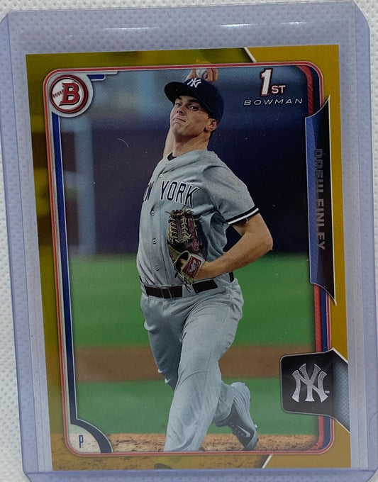DREW FINLEY 2015 TOPPS BOWMAN 1ST PROSPECT GOLD #D 46/50