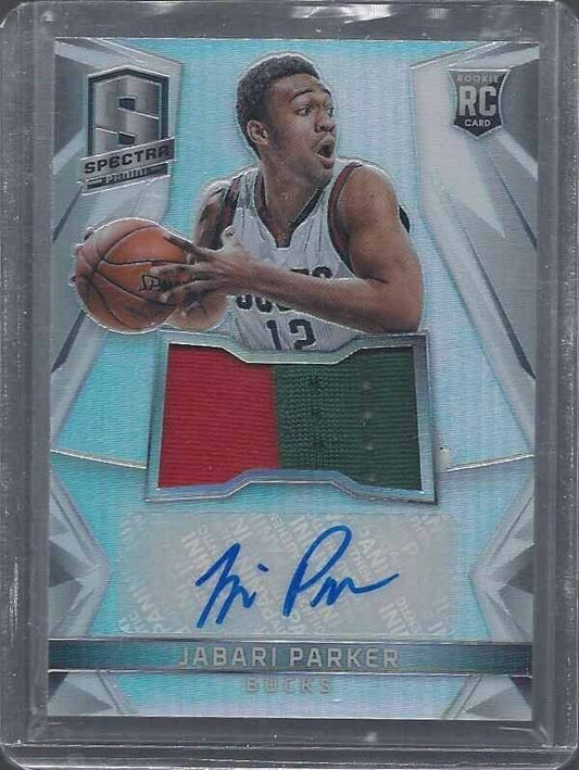 JABARI PARKER 2014-15 PANINI SPECTRA RPA SILVER PRIZM ROOKIE PATCH AUTO RC #101