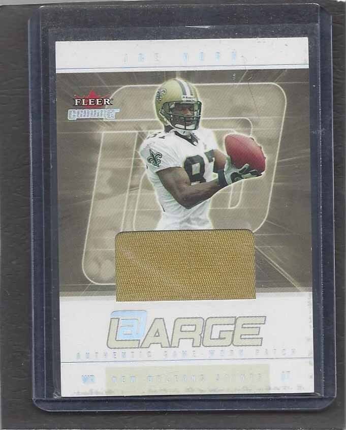 JOE HORN 2004 FLEER GENUINE @ AT LARGE JUMBO SAINTS PATCH #D 37/75