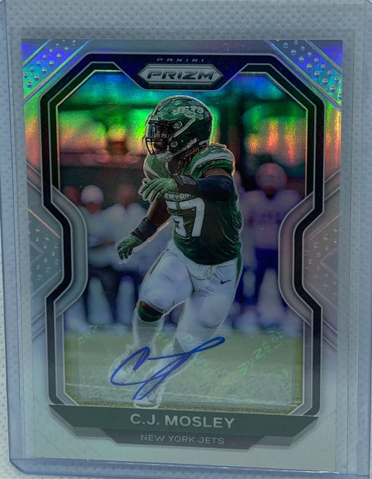 C.J. MOSLEY 2020 PANINI PRIZM SILVER PRIZMS SP AUTO #34
