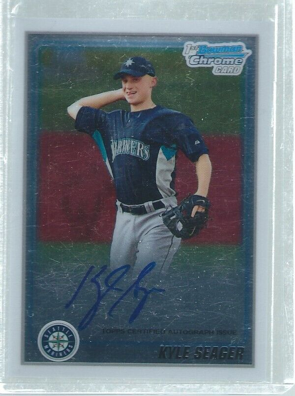 KYLE SEAGER 2010 BOWMAN CHROME 1ST ON CARD AUTO PROSPECT