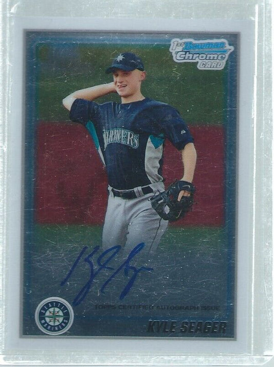 KYLE SEAGER 2010 BOWMAN CHROME 1ST ON CARD AUTO PROSPECT