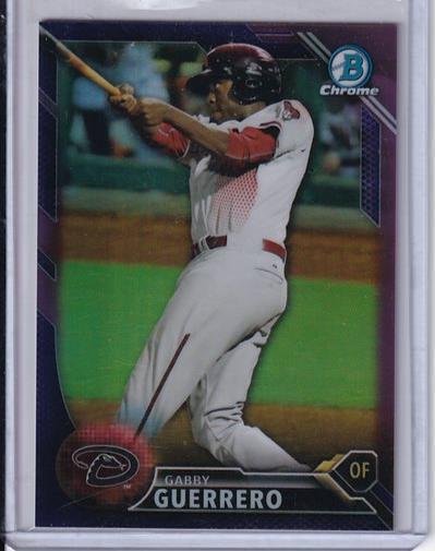 GABBY GUERRERO 2016 BOWMAN CHROME PROSPECT PURPLE REFRACTOR #D 151/250