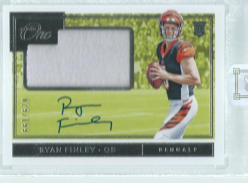 RYAN FINLEY 2019 PANINI ONE RPA PATCH ON CARD AUTO RC #D 29/199