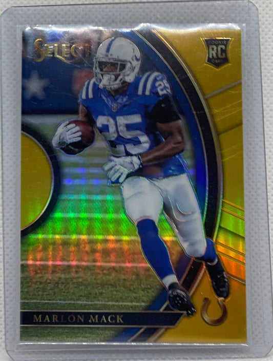 MARLON MACK 2017 PANINI SELECT GOLD PRIZM ROOKIE RC #D 05/10