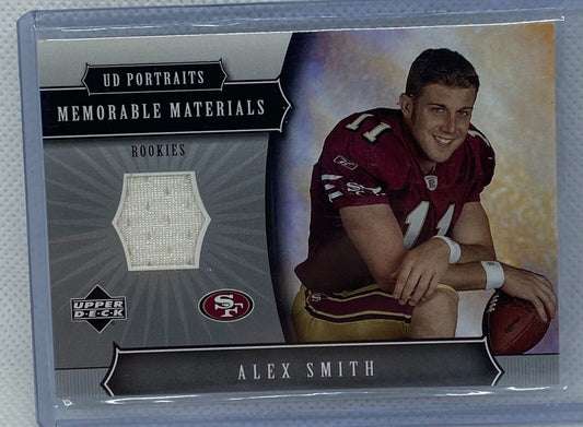 ALEX SMITH 2005 UPPER DECK MEMORABLE MATERIALS JERSEY RC #MM-AS