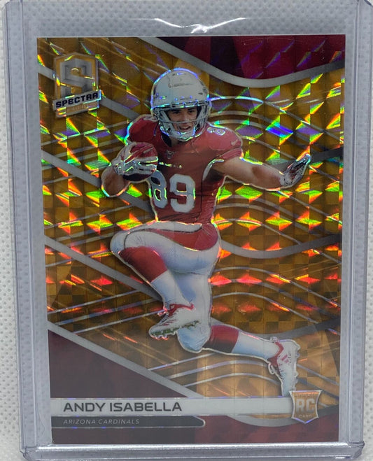 ANDY ISABELLA 2019 PANINI SPECTRA NEON ORANGE PRIZM ROOKIE RC #D 11/15