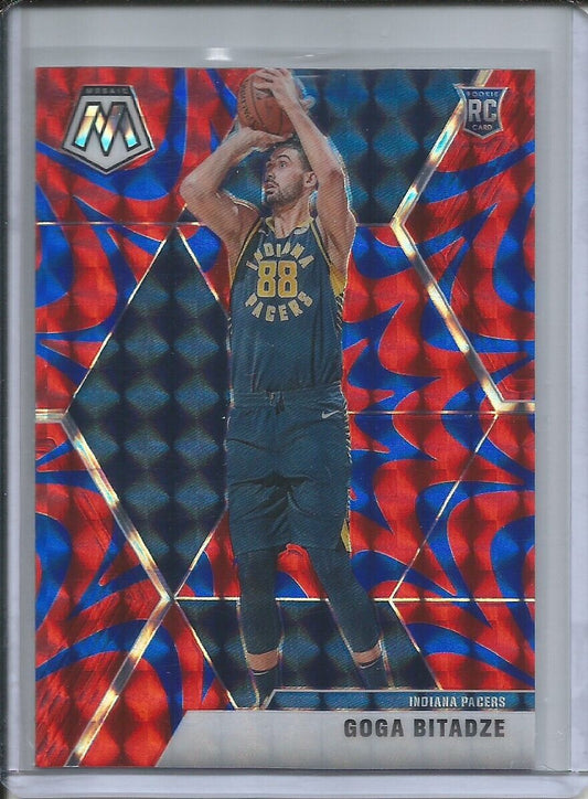 GOGA BITADZE 2019-20 PANINI MOSAIC REACTIVE BLUE PRIZM ROOKIE RC PACERS #225