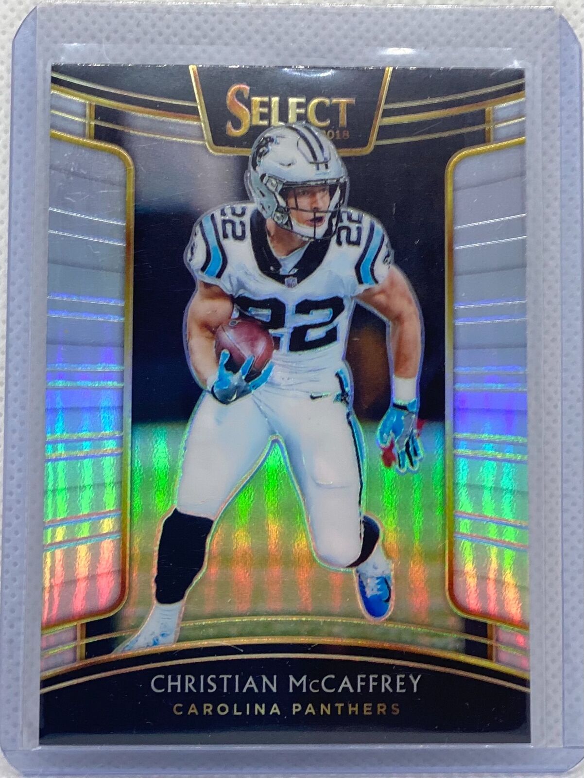 CHRISTIAN MCCAFFREY 2018 PANINI SELECT SILVER PRIZM #83
