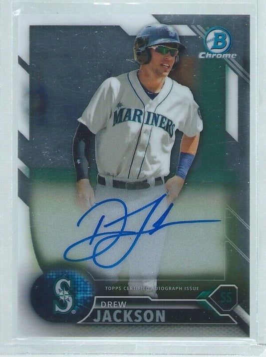DREW JACKSON 2016 BOWMAN CHROME ON CARD AUTO PROSPECT