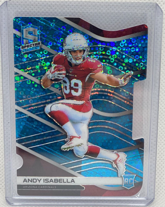 ANDY ISABELLA 2019 PANINI SPECTRA NEON BLUE DIE CUT PRIZM ROOKIE RC #D 27/50