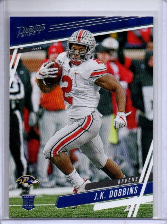 J.K. DOBBINS 2020 PANINI PRESTIGE SSP SHORT PRINT ROOKIE RC #244