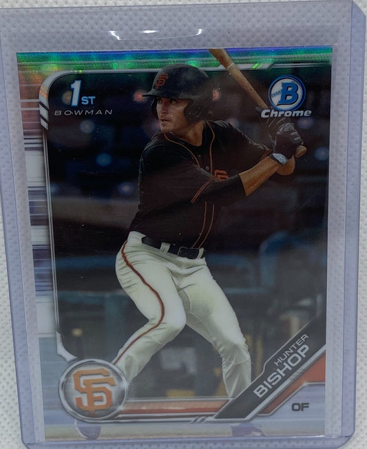 HUNTER BISHOP 2019 TOPPS 1ST BOWMAN PROSPECT CHROME REFRACTOR #BDC-31
