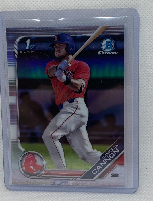 CAMERON CANNON 2019 TOPPS 1ST BOWMAN PROSPECT CHROME REFRACTOR #BDC-166