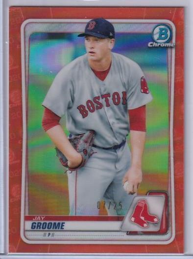 JAY GROOME 2020 BOWMAN CHROME PROSPECT ORANGE REFRACTOR #D 07/25