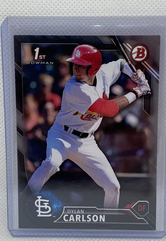 DYLAN CARLSON 2016 TOPPS 1ST BOWMAN PROSPECT BLACK  #D 478/499
