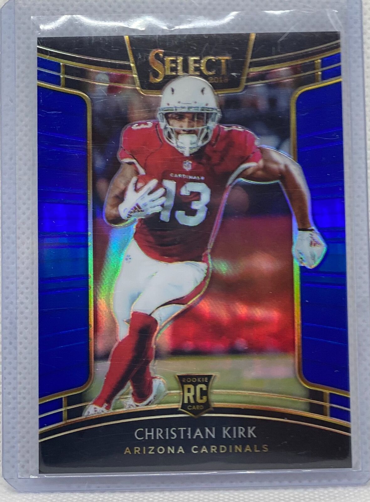 1/1 CHRISTIAN KIRK 2018 PANINI SELECT BLUE PRIZM ROOKIE RC #D 013/175 JERSEY #13
