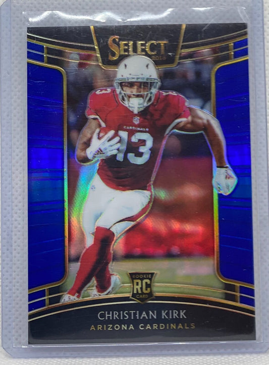 1/1 CHRISTIAN KIRK 2018 PANINI SELECT BLUE PRIZM ROOKIE RC #D 013/175 JERSEY #13