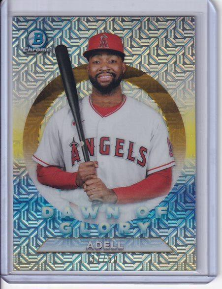 JO ADELL 2020 BOWMAN CHROME DAWN OF GLORY GOLD MEGA BOX MOJO REFRACTOR #D 37/50