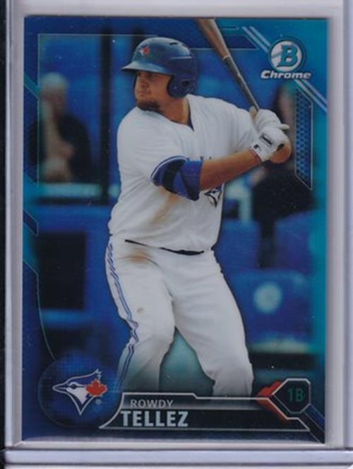ROWDY TELLEZ 2016 BOWMAN CHROME PROSPECT BLUE REFRACTOR #D 121/150