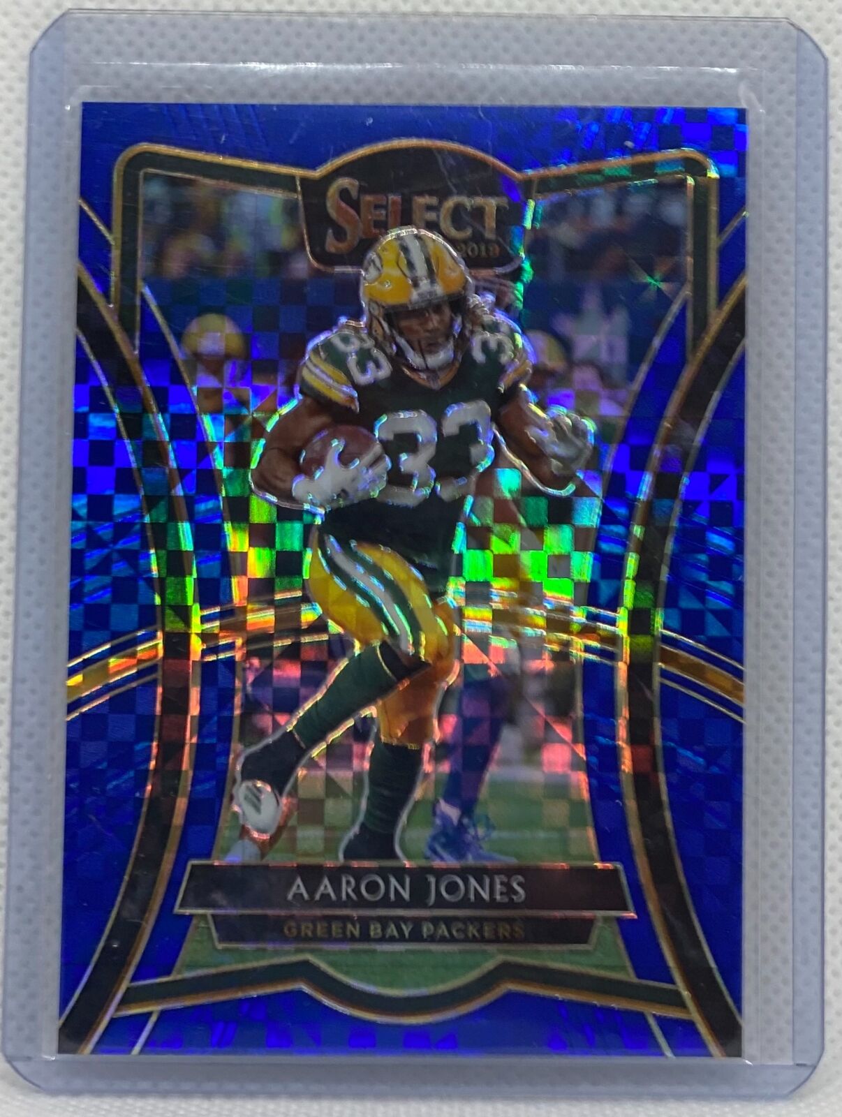AARON JONES 2019 PANINI SELECT BLUE PRIZM #D 117/149