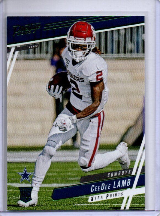 CEEDEE LAMB 2020 PANINI PRESTIGE GREEN XTRA POINTS ROOKIE RC #218