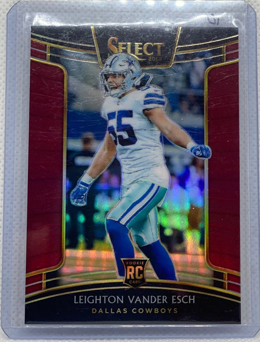 LEIGHTON VANDER ESCH 2018 PANINI SELECT RED PRIZM ROOKIE RC #D 78/99