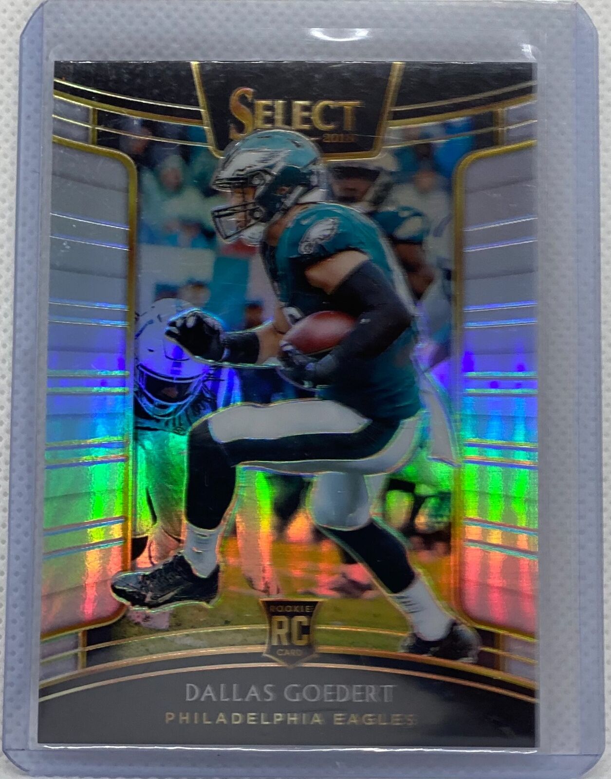 DALLAS GOEDERT 2018 PANINI SELECT SILVER PRIZM ROOKIE RC #21